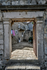 Croatia, city of Korcula - fragment of urban architecture