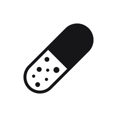 Capsule vector icon, flat vector isolated icon