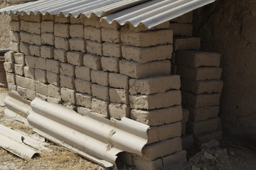 Saman - clay and hay bricks