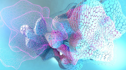 Futuristic bionical abstract background