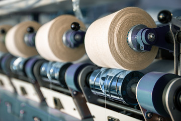 Machinery and equipment in a yarn spinning production company