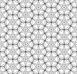 Seamless traditional Japanese geometric ornament .Black and white.