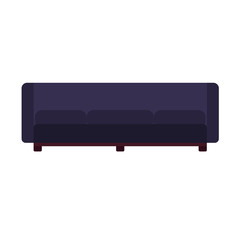 Couch sofa illustration furniture vector icon. Interior home living room style. Relax flat cozy seat. Fashion settee graphic divan