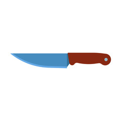 Knife vector cooking equipment flat icon. Dinner kitchen isolated cutlery restaurant blade. Food handle dishwate utensil