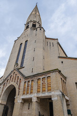View of Saint-Leon church. Saint-Leon is a parish church located in the 15th arrondissement of at...