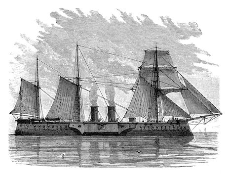 SMS Tegetthoff Ironclad Warship Of The Austro-Hungarian Navy Built In 1878 In Trieste