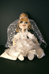 Doll bride with text and without
