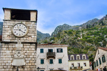 Fototapeta na wymiar stare miasto Kotor w Czarnogórze, UNESCO