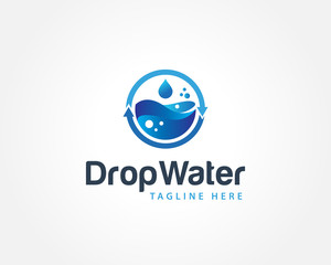 Ecology logo, Water Drop Logo, Water Drop Design Vector Template vector illustration