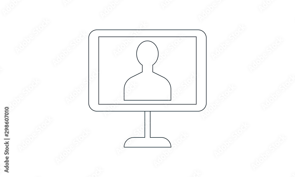 Poster internet user icon for online identity and access