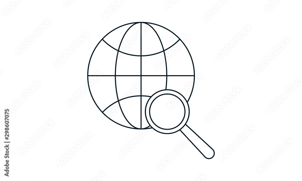 Poster search internet icon for web search and browsing
