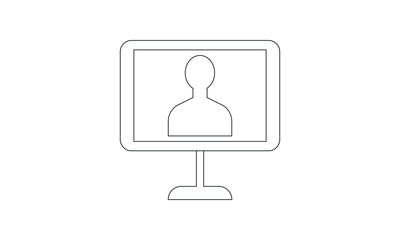 Internet user icon for online identity and access