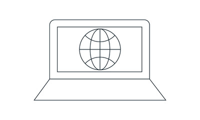 Internet connection icon for online access