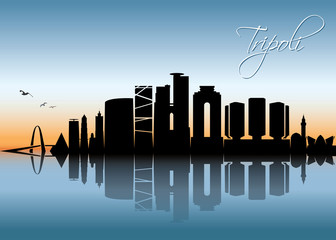 Fototapeta premium Tripoli skyline - Libya - vector illustration