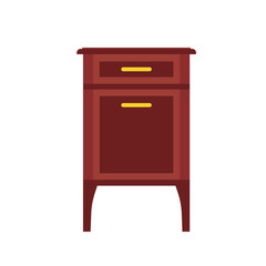 Locker bedroom vector furniture interior design home room decoration. Modern flat cabinet drawer cartoon element. Closet wood box style apartment office. Cupboard sign bedside desk