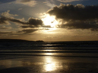 sunset over the sea