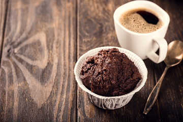 Tasty chocolate banana muffins