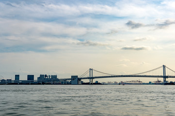 東京都港区竹芝から見た東京湾の景色