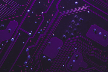 Dusty circuit board abstract background. computer motherboard close up. micro elements of computer....