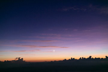 morning sunrise colorful sky background with stars