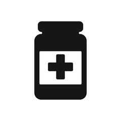 Obraz premium Medicine bottle icon. Vector illustration