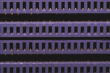 Memory slots on the motherboard close up. ram socket. connector on the circuit board