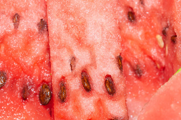 Watermelon macro texture. fresh juicy fruit background