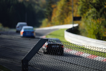 Race track and racing cars - Stockphoto