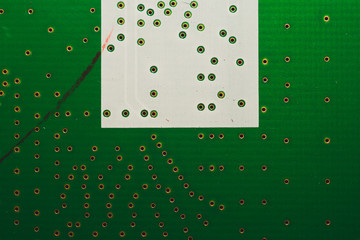 Electronic circuit board abstract background. computer motherboard close up. micro elements of...