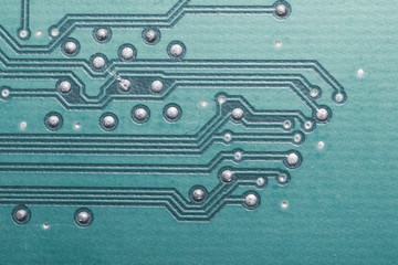Electronic circuit board abstract background. computer motherboard close up. micro elements of...