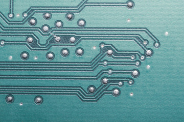 Electronic circuit board abstract background. computer motherboard close up. micro elements of computer. Intelligent technology