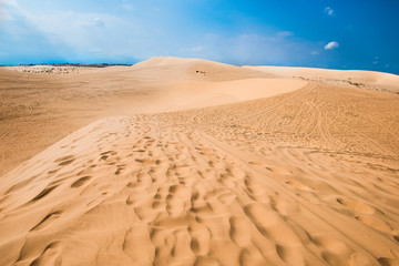 White sand dunes in Mui Ne, Vietnam