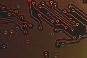 Electronic circuit board abstract background. computer motherboard close up. micro elements of...
