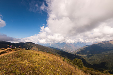 Clouds above the mountains