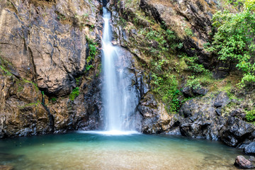 View of Jokkradin Waterfall at Thong Pha Phum National Park, Kanchanaburi, Thailand