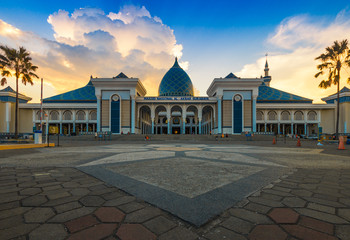 The second largest mosque in Indonesia - Masjid Nasional Al Akbar (Masjid Raya) in Surabaya,...