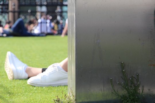 White Trainers And Astro Turf