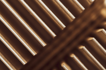 Computer radiator abstract macro background. processor cooling system. motherboard detail
