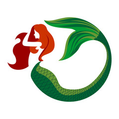 mermaid logo vector template 