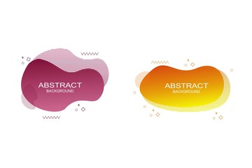 minimal liquid banner shape background set. Geometric gradients abstract banners with flowing liquid shapes. Template for the design of a logo, flyer or presentation background. Vector illustration