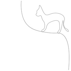 Animal background with happy cat vector illustration