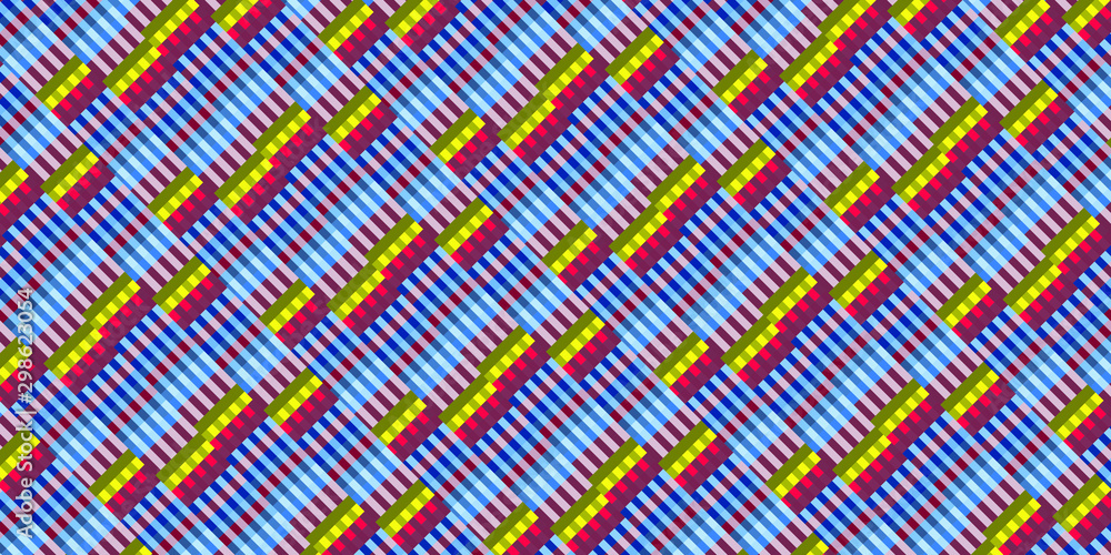 Poster abstract geometric grid background with multicolored shapes