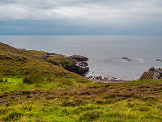 Gairloch / Szkocja - 27 sierpień 2019: Okolice Rua Reidh Lighthouse wieczorem