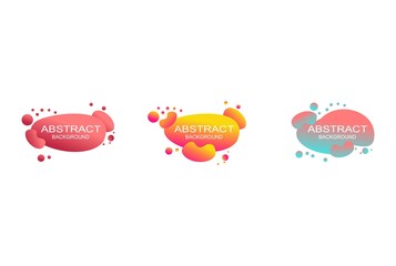 creative liquid background, Gradient abstract banners with flowing liquid shapes. Template for the design of a logo, flyer or presentation