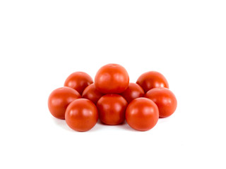 Tomatoes on a white background