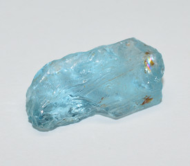 aquamarine raw gemstone crystal