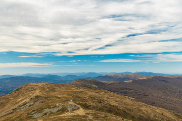 Fototapeta premium planet Earth gorgeous highland view of dramatic mountain ridge landscape beautiful travel destination 
