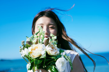 ウェディング　花嫁　ブーケ