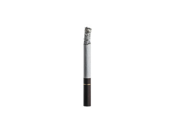 Closeup cigarette isolated on a white background , Black Filter. Brown Filter. Tobacco.