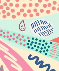 Bright cute pattern abstract floral cartoon background.